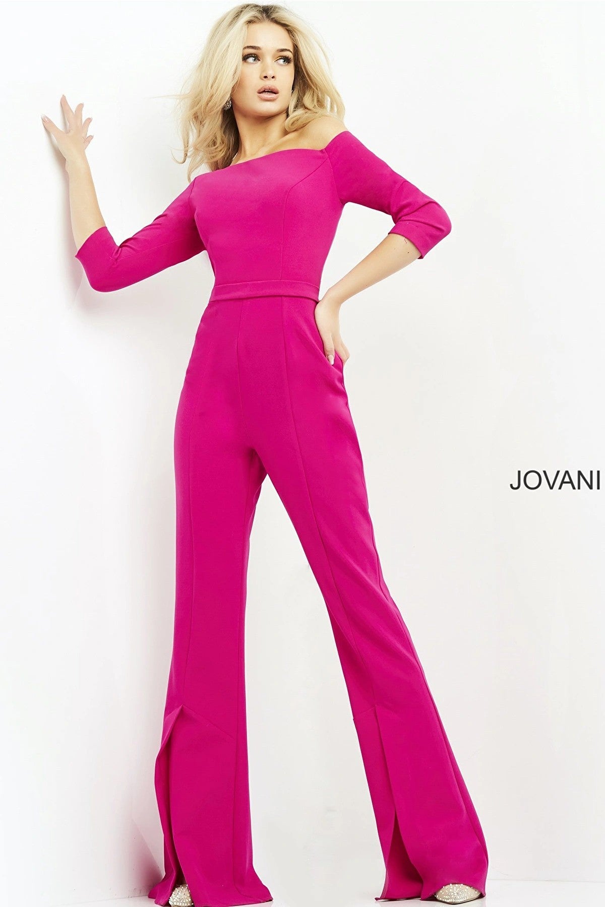 Jovani 1867 Three Quarter Sleeve Jumpsuit