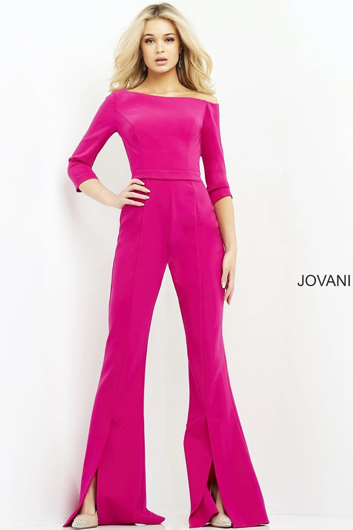 Jovani 1867 Three Quarter Sleeve Jumpsuit